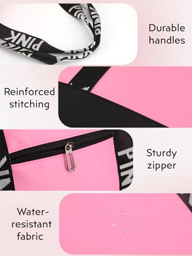Waterproof Travel Tote Bag for Women, Beach Overnight Bag - color: Sky Blue