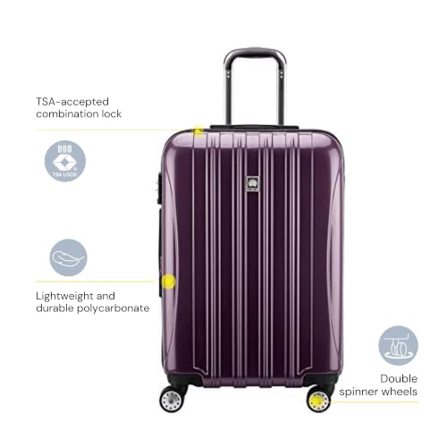 DELSEY Paris Helium Aero, 24 Inch Checked-Medium Luggage, Plum - color: Plum, size: Checked-Medium 24 Inch