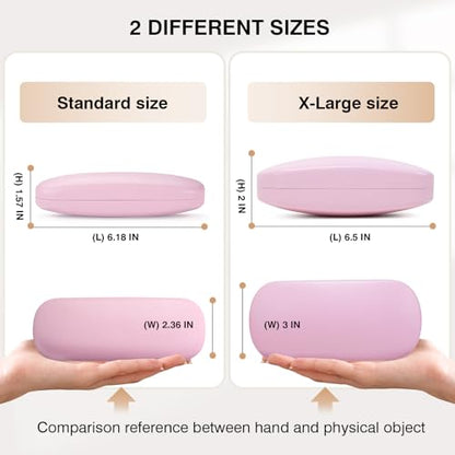 Marvolia Glasses Case Hard Shell - PU Leather Eyeglass Cases Eyeglasses Case for Sunglasses Eye Glasses Cases - color: Pink, size: Standard