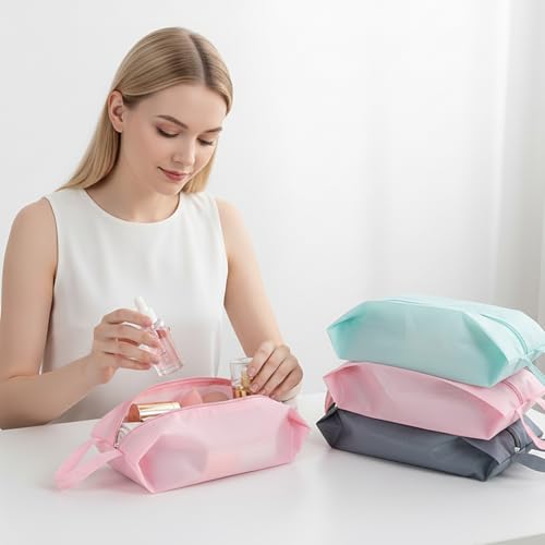 4 PCS Travel Underwear Organizer Bag, Underwear Travel Bag with Zip Handle, Compression Portable Underwears Bags for Luggage Storing Clothes Panties Cosmetics