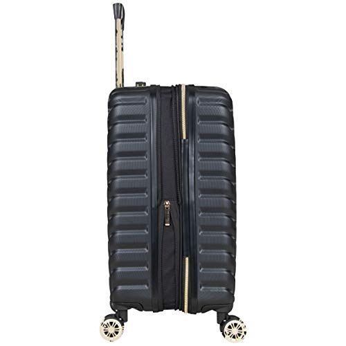 Kenneth Cole REACTION Madison Square Lightweight Hardside Chevron Expandable Spinner Luggage, Black, 2-Piece (20" Carry On + Backpack) - color: Black, size: 2-Piece (20" Carry On + Backpack)