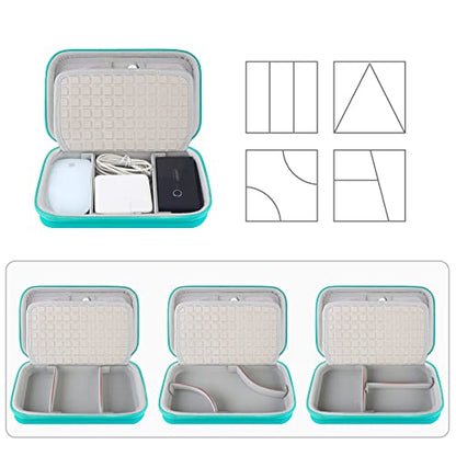 Canboc Hard Electronic Organizer Case Electronics Accessories Storage Bag - color: A-Turquoise