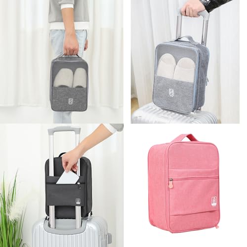 Shoe Bags - Portable Waterproof Organizer, Holds 3-4 Pairs - color: Pink