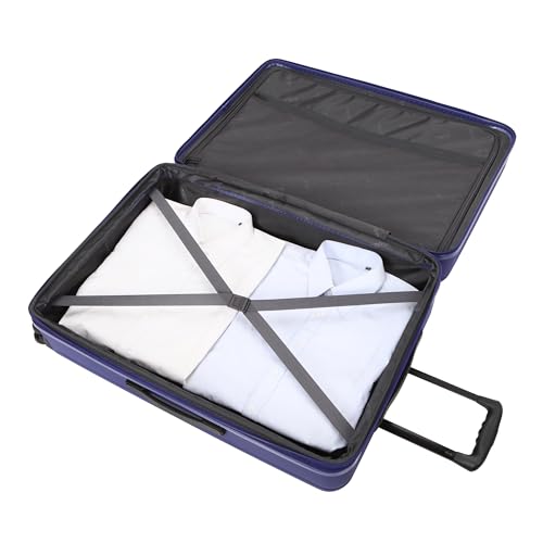 TRIPS AXIS 28-Inch Lightweight Durable Hardside 8-Wheel Spinner Checked Suitcase Size Luggage, Navy - color: Navy, size: LARGE CHECKED