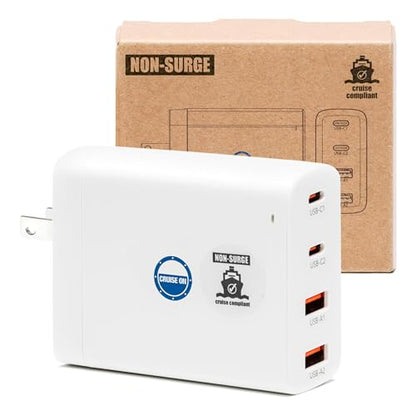 Cruise On Non Surge Cruise Approved Power Strip, Foldable [2 USB, 2 USB-C] - color: [2 USB, 2 USB-C] Foldable