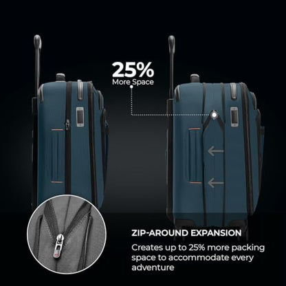 Briggs & Riley ZDX Global Softside Carry-On Spinner, Ocean - color: Ocean, size: 21" Carry-On