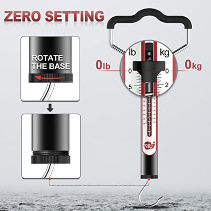 SNAIL TRAIL 20 LB Aluminum Spring Fish Scale with Peak Marker & Zero Reset - color: 20lbs