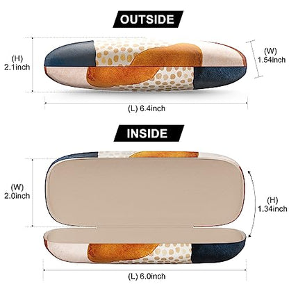 Eyeglasses Case, Hard Shell Protective Case for Glasses, Unisex for Women Men - color: Abstract Spots