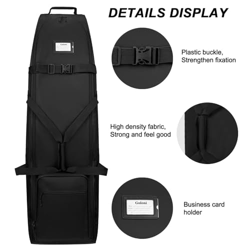 Goloni Golf Travel Bag, Golf Club Travel Bag for Airlines - color: Black
