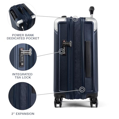 Travelpro Platinum Elite Hardside Carry-On Luggage, True Navy, 21-Inch - color: True Navy Blue, size: Carry-on 21-Inch