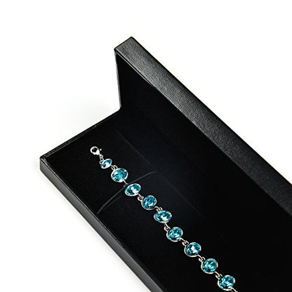 Oirlv Black Necklace/Bracelet Gift Box Jewelry Display Storage Case - color: Long necklace box