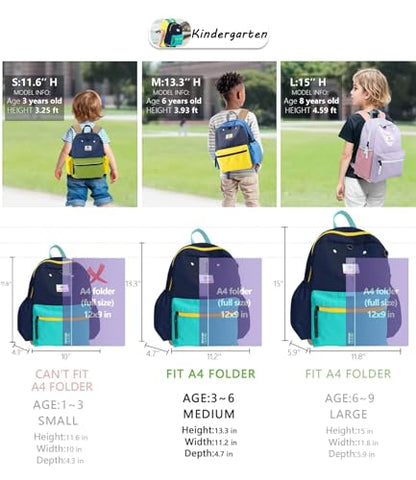 atgark Kids' Backpacks for Girls & Boys - Kindergarten & Elementary School, Small Child Toddler Backpack, 13" H, Ages 2-5 - color: Blueberries, size: Age 2-5 (13.3" H Fit A4 Folder)