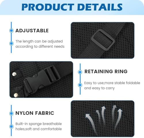 Memory Foam Airplane Foot Hammock – Ultimate Travel Foot Rest for in-Flight Comfort & Relaxation(Black) - color: Black