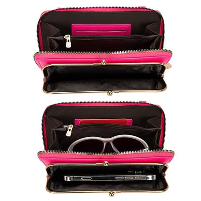 Montana West Crossbody Cell Phone Purse for Women RFID Blocking Cellphone Wallet - color: Wallet Light Pink