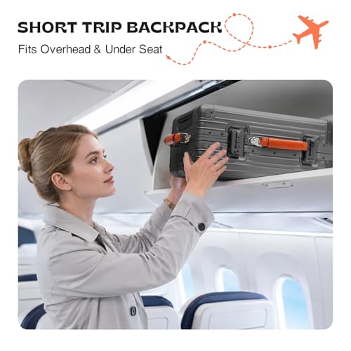 20 Inch All Aluminum Zipperless Carry On Luggage,Hard Shell Suitcase - color: Grey