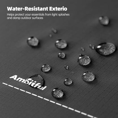 AMBITFUL AP-01 Water-Resistant Organizer Pouch, 17.7''x12.9'',13L,Black - size: XL（13L）