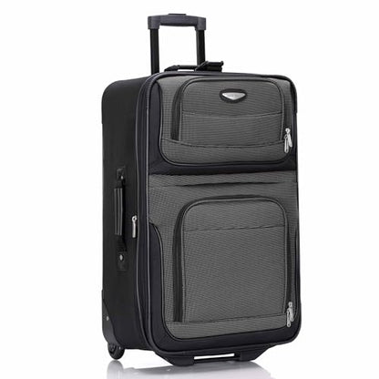 Travel Select Amsterdam Softside Expandable Luggage with Rolling Wheels, Gray, 25-Inch Medium - color: Gray, size: 25-Inch Medium