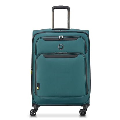 DELSEY PARIS Sky Max 3.0, 24 Inch Checked-Medium Luggage, Teal Blue - color: Teal Blue, size: Checked-Medium, 24 Inch