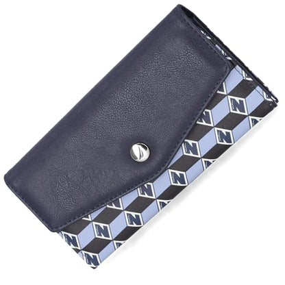 Nautica Money Manager Womens Slim RFID Blocking Wallet, Small Bifold Credit Card Holder with Zipper Coin Pocket and ID Window - color: Glacial Blue