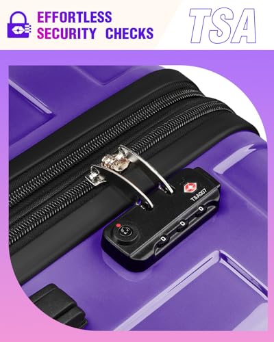 Checked Luggage, Expandable 24 Inch Hard Shell Suitcase with Spinner Wheels TSA Lock, Lightweight Travel Checked Suitcases - color: Berry, size: 24inch