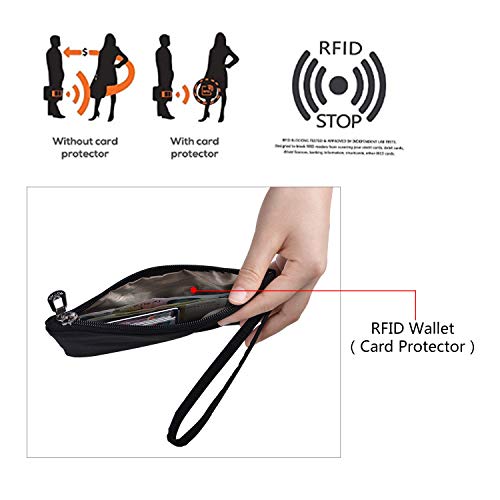 Crossbody Bag for Women Waterproof Shoulder Bag Multi Pockets Nylon Purse - color: Black-rfid-s