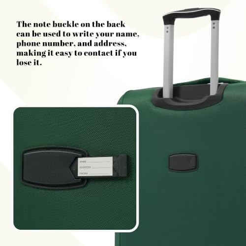 Merax 4-Piece Expandable Luggage Set,Softside Suitcase,Dark Green - color: Dark Green+18IN, style: Softside Luggage(22/26/30)