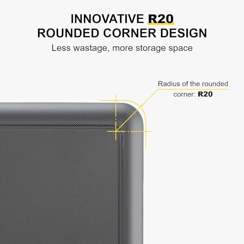 LEVEL8 Hard Shell 20 Inch Carry on Luggage Airline Approved, Polycarbonate - color: Grey, size: Carry-On 20 Inch