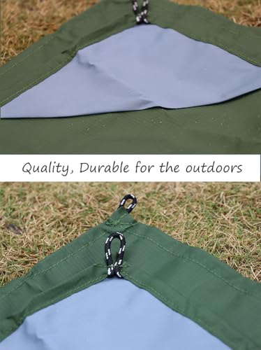 Pocket Picnic Blanket, Compact Lightweight Tarp for Camping - color: Army Green/Grey, size: 55"x39"
