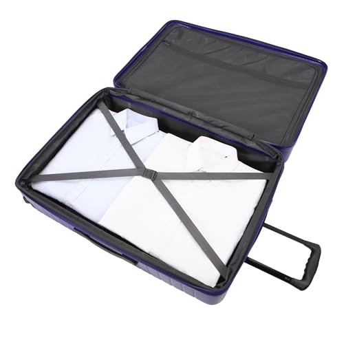 TRIPS RIDGELINE 28-Inch Lightweight Durable Hardside 8-Wheel Spinner Checked Suitcase Size Luggage, Wisteria - color: Wisteria, size: LARGE CHECKED
