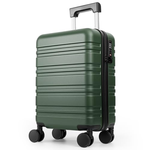 Hard Shell Suitcase With Removable Wheels, 16 Inch Carry On Luggage - color: Green