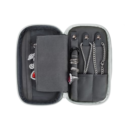 Travelon 2-in-1 Jewelry & Tech Organizer - color: Platinum