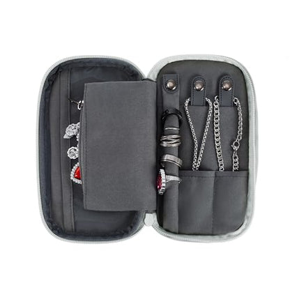 Travelon 2-in-1 Jewelry & Tech Organizer - color: Platinum