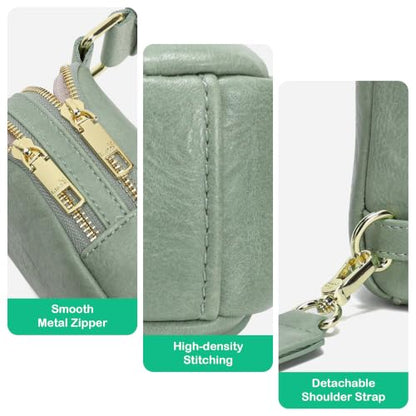 INICAT Anti Theft Crossbody Bag for Women, Small Sling Purse - color: Sage Green, size: Small