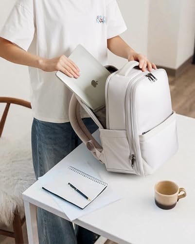 Hanke Expandable Travel Backpack 16 Inch, Full-Open Laptop Backpack, Grey - color: Grey (Cool Grey), size: 16 Inch