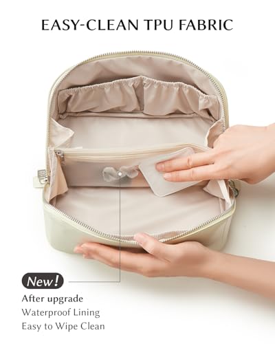 EACHY Large Capacity Travel Makeup Bag for Women, Cosmetic Pouch, Green - color: E - Green, size: Medium
