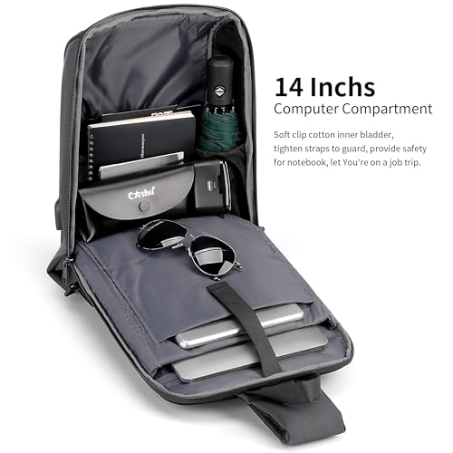 Kingsons Sling Bag for Men Anti-Theft Crossbody Bag Chest Shoulder Backpack - color: Fg6301-grey