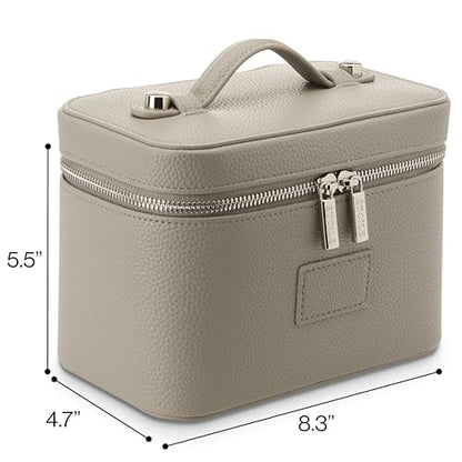 ETOILE - Mini Vanity Case Pebble - Stylish Travel Makeup Bag Organizer With Removable Dividers - color: Pebble