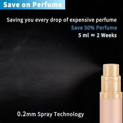 5ml Travel Refillable Perfume Atomizer Bottle, Fragrance Spray (Rose Gold) - color: Rose Gold
