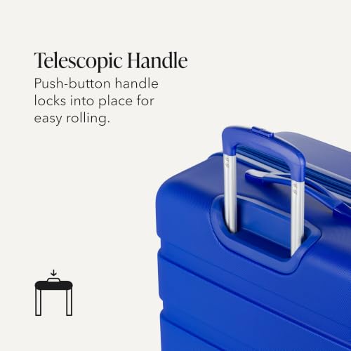 SwissGear 7366 Signature Hardside Expandable Luggage with Spinner Wheels, TSA Lock, Cobalt, Checked-Large 27-Inch - color: Cobalt, size: Checked-Large 27-Inch