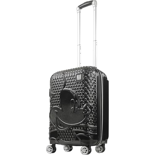 FUL Mickey Mouse Disney Kids Suitcase Set, Black - color: Black, size: 21 Inch