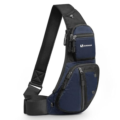Sling Backpacks for Men Women Crossbody Bags, Dark Blue - color: Dark Blue