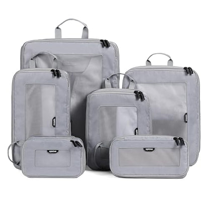 EPICKA TripCozy Compression Packing Cubes, 6 Set, Grey - color: Grey, size: Set of 6