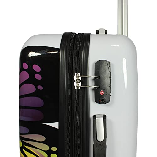World Traveler Butterfly Luggage, 4-Piece Set - size: 4-Piece Set