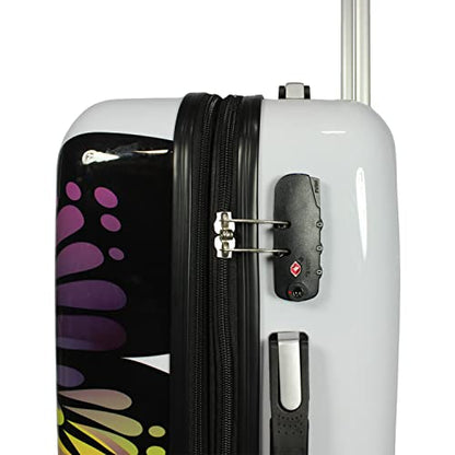World Traveler Butterfly Luggage, 4-Piece Set - size: 4-Piece Set