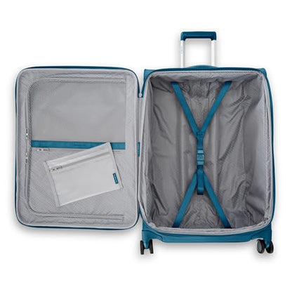 Samsonite UpLIFT Lightweight Large Checked Softside Luggage with Spinner Wheels - Expandable - Airline-Approved, Polyester Soft Suitcase for Ultra Light Travel - Cerulean Blue - color: Cerulean Blue, size: Large Checked