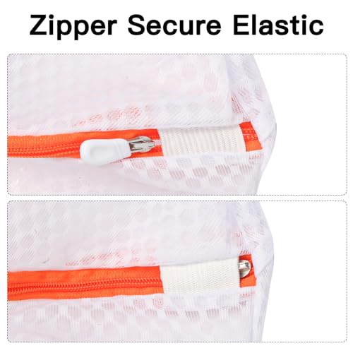 2-Pack Hanging Mesh Laundry Bags with Metal Hooks, 16x12 Inch - color: 2 PACK, size: 12*16in