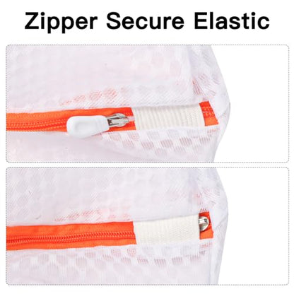 2-Pack Hanging Mesh Laundry Bags with Metal Hooks, 16x12 Inch - color: 2 PACK, size: 12*16in