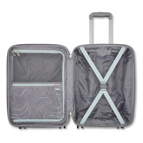 American Tourister Moonlight II Hardside Expandable Luggage with Spinner Wheels, Poppy Pattern, Large Checked Suitcase 28-Inch - color: Poppy Pattern, size: Checked 28-Inch