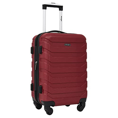 Wrangler 5 Piece Luggage & Travel Accessories Set, Red - color: Red, size: 5 Piece Set
