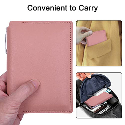 Wisdompro 2 Pack 3.5" x 5.5" Journal Cover for Field Notes Notebooks, Pink - color: Pink